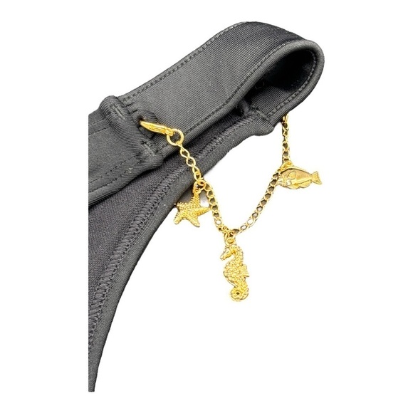 Agua Doce Black Charm Chain Bikini NWT - Picture 4 of 5